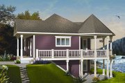 Cottage Style House Plan - 1 Beds 1 Baths 840 Sq/Ft Plan #23-847 