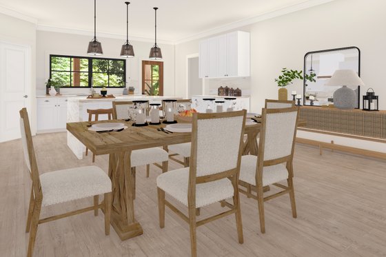 Interior - Dining Room for Barndominium House Plan #1117-8 - 3 bed, 2.5 bath