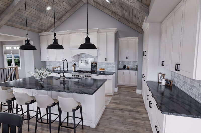 House Design - Interior - Kitchen for Farmhouse House Plan #51-1449 - 4 bed, 4 bath