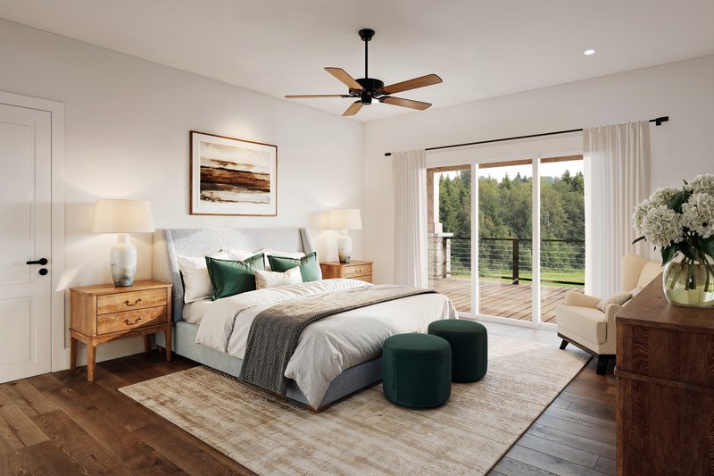 House Plan Design - Interior - Master Bedroom for Farmhouse House Plan #1117-1 - 4 bed, 3.5 bath