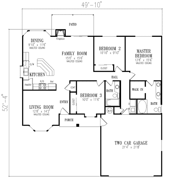 Adobe / Southwestern Style House Plan - 3 Beds 2 Baths 1479 Sq/Ft Plan ...