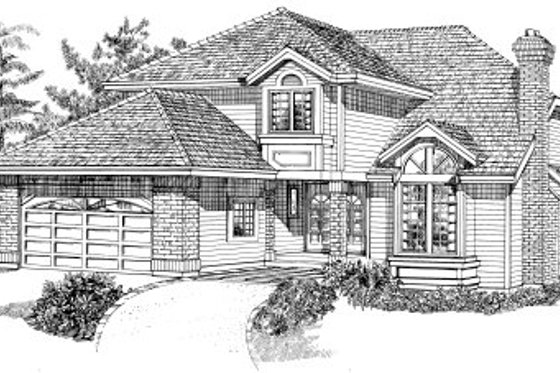 Exterior - Front Elevation for Traditional House Plan #47-547 - 3 bed, 2.5 bath