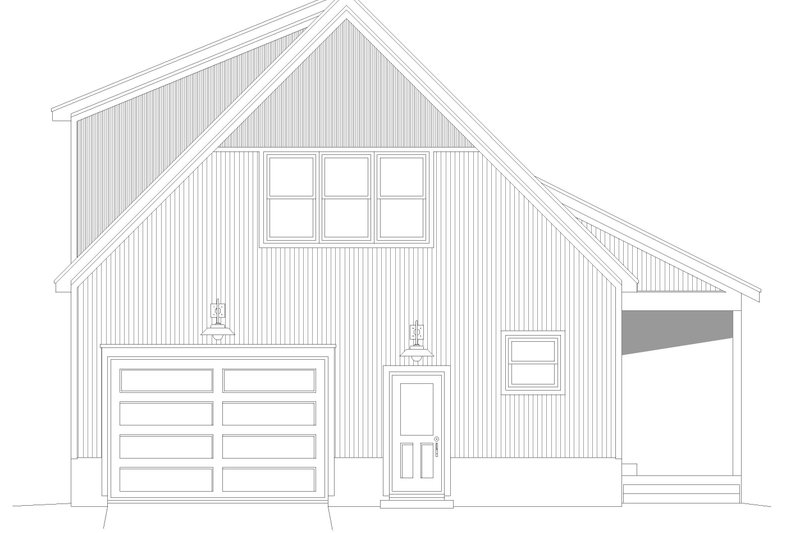 House Blueprint - Exterior - Other Elevation 2 for Country House Plan #932-660 - 1 bed, 2 bath