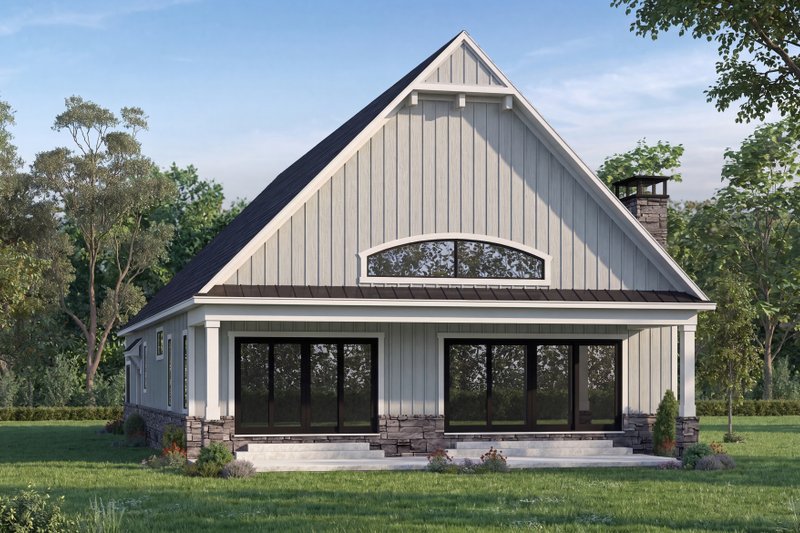 Home Plan - Exterior - Rear Elevation 1 for Craftsman House Plan #1057-51 - 2 bed, 2.5 bath
