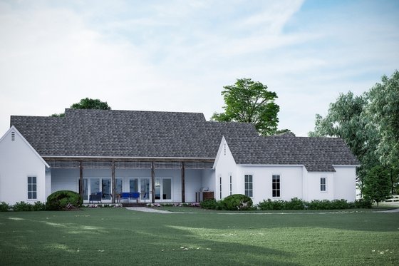 Exterior - Rear Elevation for Farmhouse House Plan #1081-33 - 3 bed, 3.5 bath