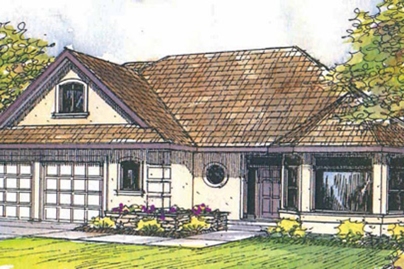 House Design - Mediterranean Exterior - Front Elevation Plan #124-449