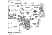 European Style House Plan - 4 Beds 4.5 Baths 4748 Sq/Ft Plan #52-143 