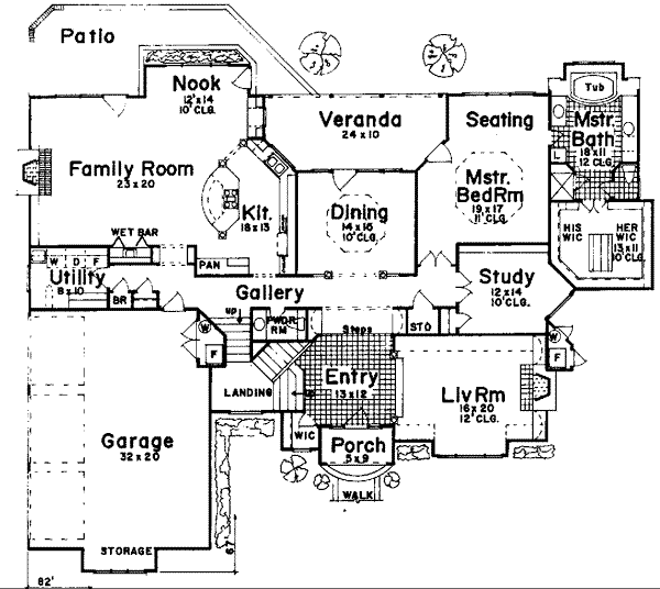 European Floor Plan - Main Floor Plan #52-143