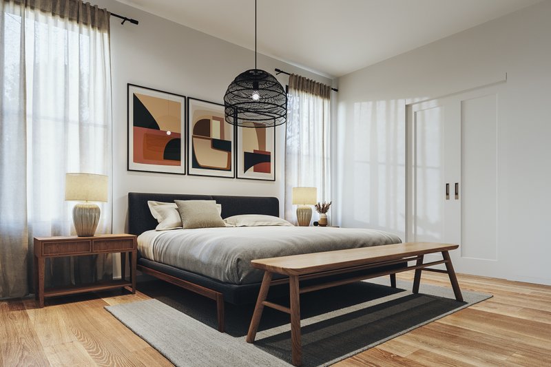 Home Plan - Interior - Bedroom 1 for Farmhouse House Plan #23-2781 - 3 bed, 2.5 bath