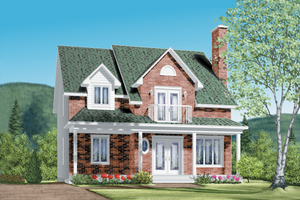 Country Exterior - Front Elevation Plan #25-2148