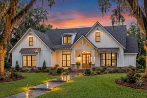 Exterior - Front Elevation 3 for Craftsman House Plan #1067-2 - 3 bed, 2.5 bath