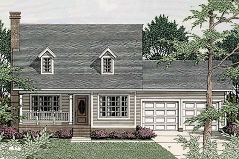 Architectural House Design - Country Exterior - Front Elevation Plan #406-228