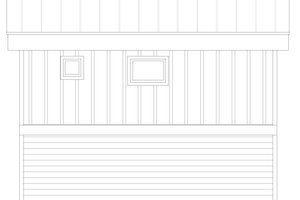 Exterior - Rear Elevation for Contemporary House Plan #932-1222, 1 bath