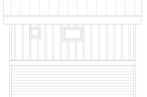 Exterior - Rear Elevation for Contemporary House Plan #932-1222, 1 bath