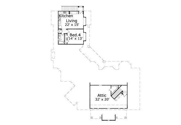 Traditional Floor Plan - Upper Floor Plan #411-726