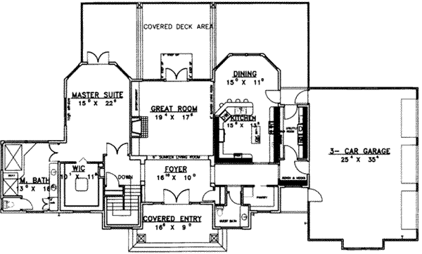 Dream House Plan - Modern Floor Plan - Main Floor Plan #117-443