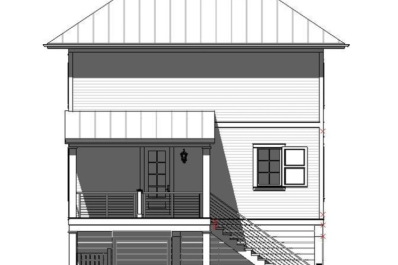 Dream House Plan - Exterior - Rear Elevation for Beach House Plan #901-166 - 3 bed, 3.5 bath