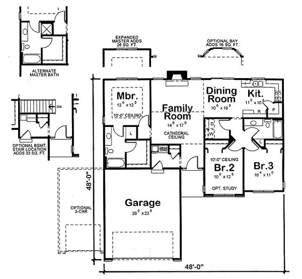 Home Plan - Traditional Floor Plan - Main Floor Plan #20-2091