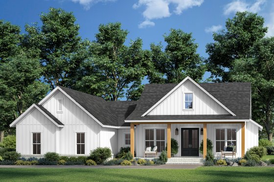 Exterior - Front Elevation 3 for Farmhouse House Plan #430-377 - 4 bed, 2.5 bath