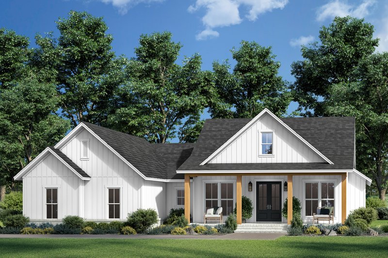 House Design - Exterior - Front Elevation 3 for Farmhouse House Plan #430-377 - 4 bed, 2.5 bath