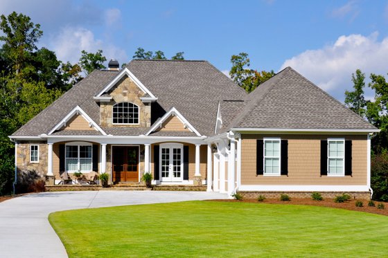 Exterior - Front Elevation for Craftsman House Plan #437-61 - 3 bed, 2.5 bath