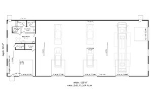Floor Plan - Main Floor for Modern House Plan #932-817, 1 bath