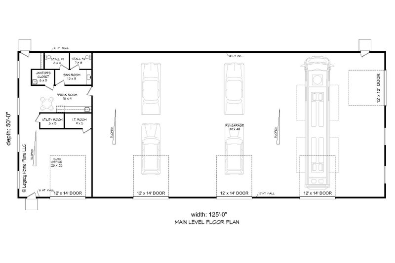 Home Plan - Floor Plan - Main Floor for Modern House Plan #932-817, 1 bath