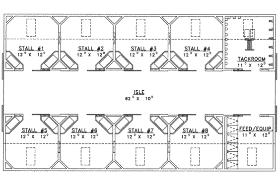 Floor Plan - Main Floor for Country House Plan #117-262, 0 bath