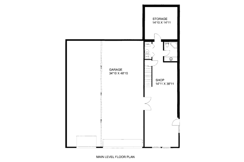 House Blueprint - Floor Plan - Main Floor for Traditional House Plan #117-667, 1 bath