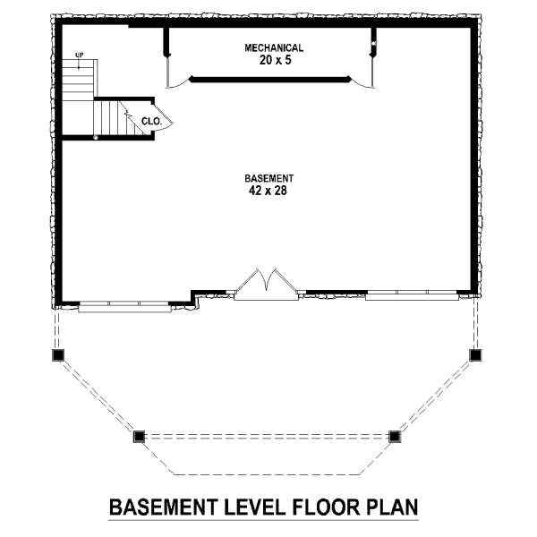 Bungalow Floor Plan - Lower Floor Plan #81-13872