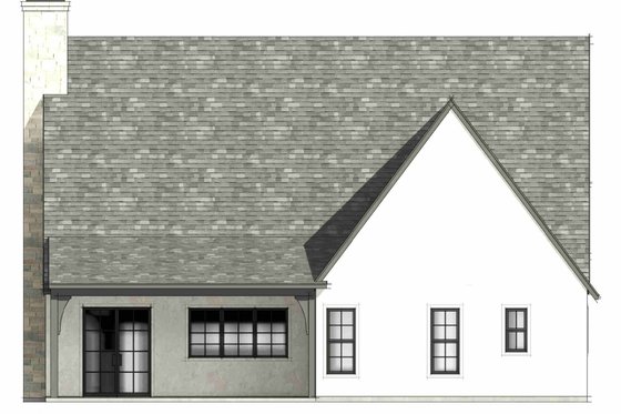 Exterior - Rear Elevation 1 for Tudor House Plan #1096-174 - 4 bed, 3.5 bath
