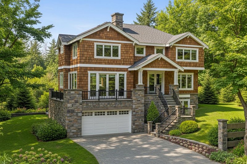 Traditional Style House Plan - 4 Beds 3.5 Baths 2781 Sq/Ft Plan #101-207 Exterior