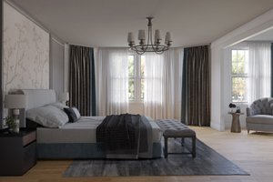 Interior - Bedroom 1 for Traditional House Plan #54-324 - 5 bed, 4 bath