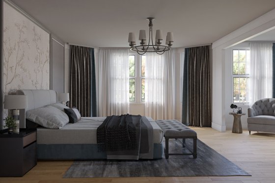 Interior - Bedroom 1 for Traditional House Plan #54-324 - 5 bed, 4 bath