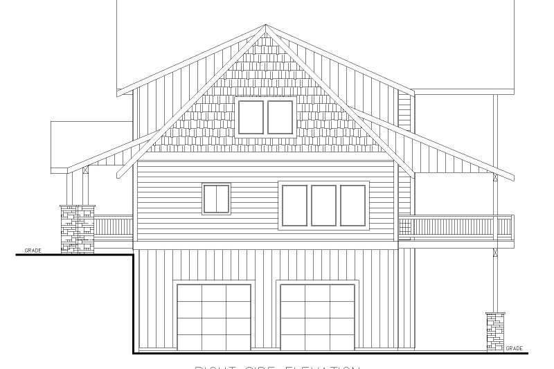 House Design - Exterior - Other Elevation 1 for Craftsman House Plan #117-1049 - 3 bed, 3.5 bath