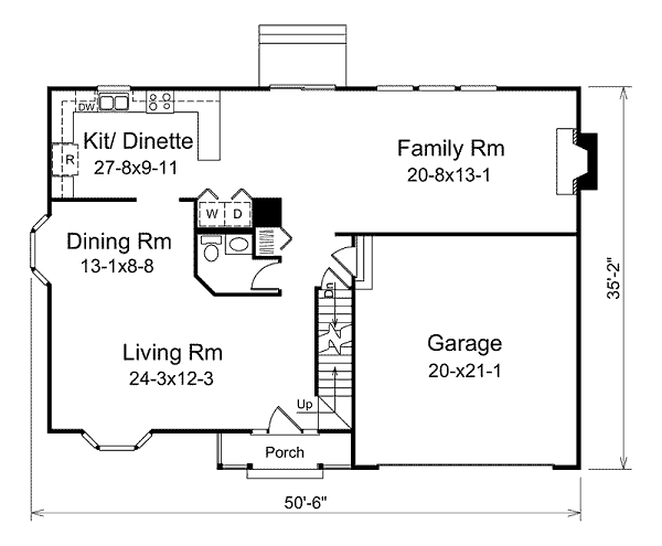 Traditional Floor Plan - Main Floor Plan #57-459