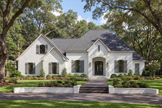 Exterior - Front Elevation 3 for European House Plan #430-94 - 3 bed, 2 bath