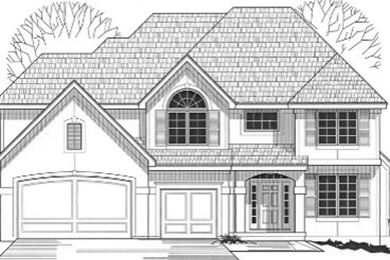 Exterior - Front Elevation for Traditional House Plan #67-770 - 4 bed, 3.5 bath