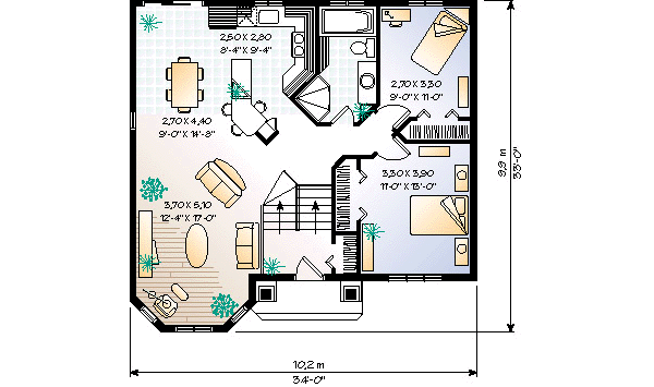 Home Plan - European Floor Plan - Main Floor Plan #23-305
