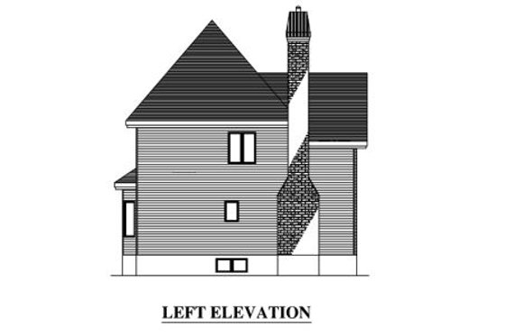 Exterior - Other Elevation for European House Plan #138-323 - 3 bed, 1.5 bath
