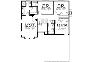 Floor Plan - Upper Floor for Traditional House Plan #130-105 - 3 bed, 2.5 bath