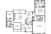 Mediterranean Style House Plan - 3 Beds 2.5 Baths 2070 Sq/Ft Plan #69-157 