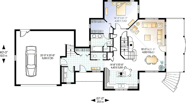 Architectural House Design - Traditional Floor Plan - Main Floor Plan #23-391