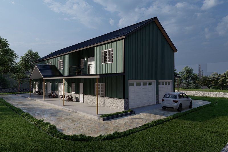 Dream House Plan - Exterior - Other Elevation for Barndominium House Plan #1107-19 - 6 bed, 4 bath