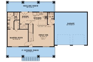 Floor Plan - Main Floor for Country House Plan #923-267 - 3 bed, 2.5 bath