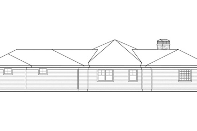 Home Plan - Exterior - Rear Elevation for Craftsman House Plan #124-830 - 2 bed, 2.5 bath