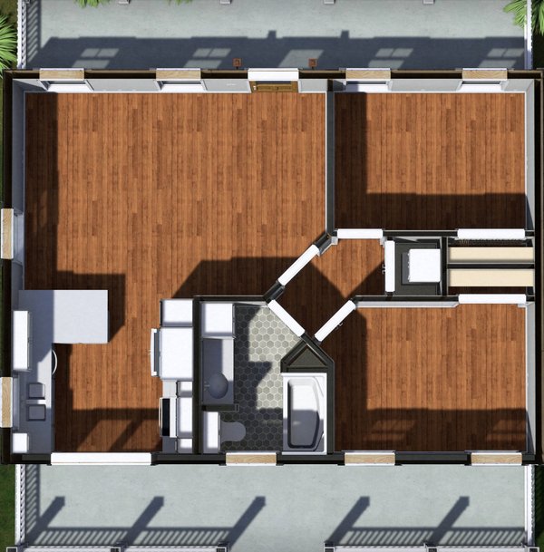 Cottage Floor Plan - Main Floor Plan #44-268