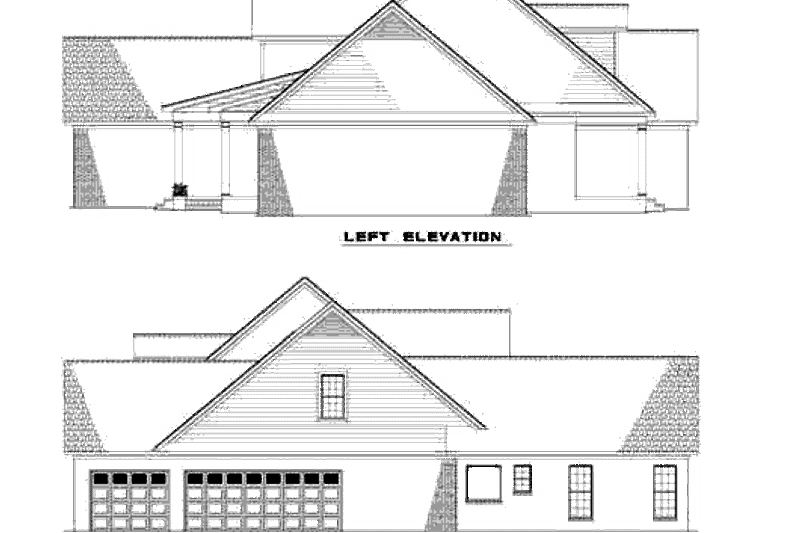 Dream House Plan - Exterior - Other Elevation for Ranch House Plan #17-2050 - 5 bed, 5 bath