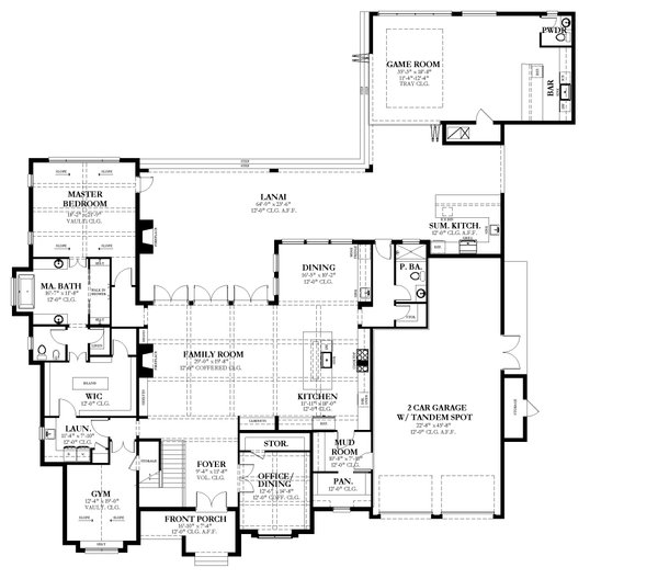 Traditional Floor Plan - Main Floor Plan #1058-228