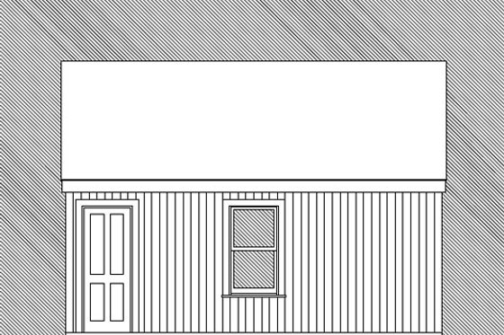 Exterior - Rear Elevation for Country House Plan #477-1, 0 bath